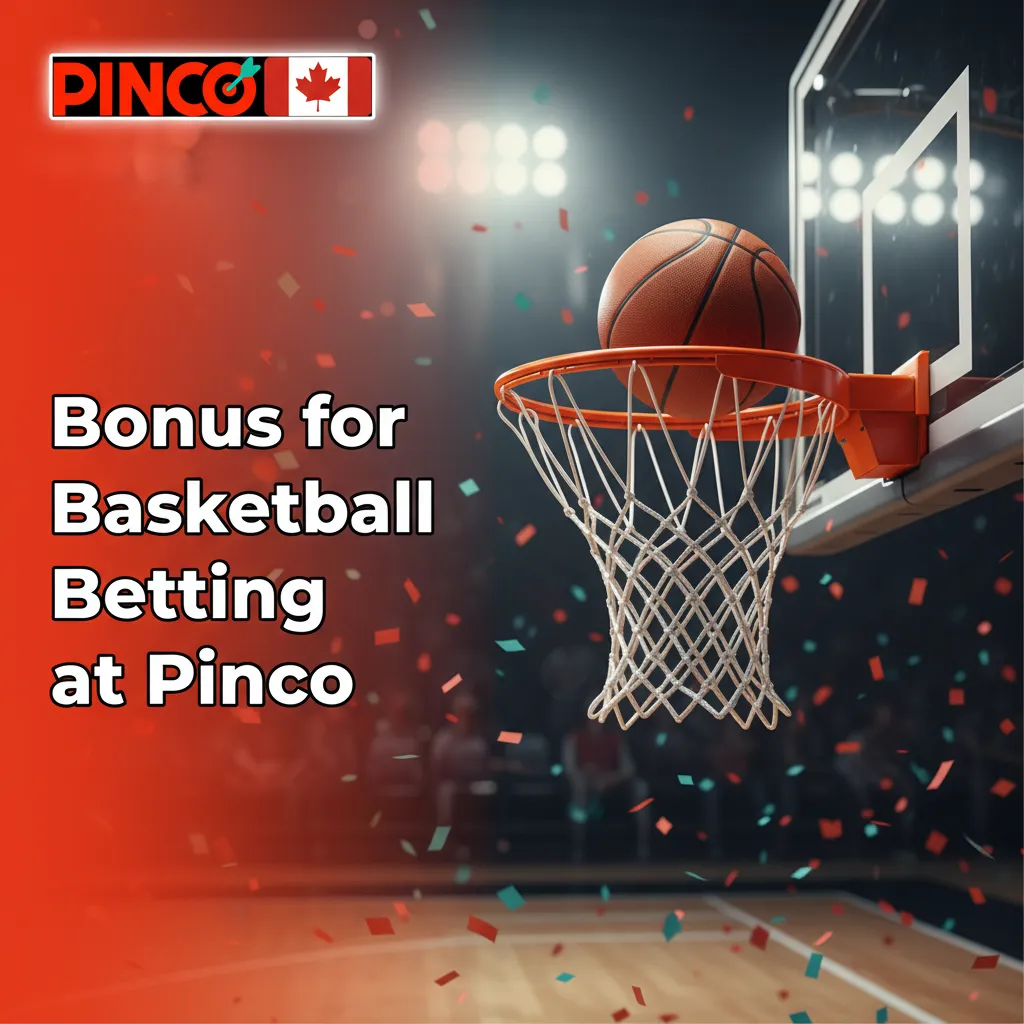 Pinco basketball betting welcome offer banner for new customers in eligible Canadian provinces; 19+, terms apply.
