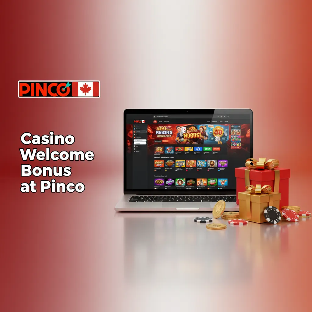 Pinco Casino welcome bonus banner: up to C$7,500 and 250 free spins for new Canadian players. Min deposit, wagering apply.