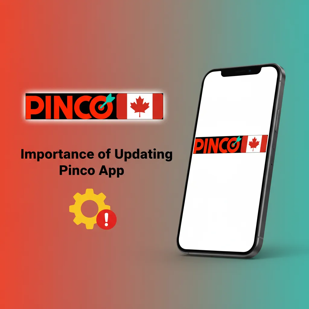 Banner urging Pinco App updates: better security, faster odds/markets, new games, bet types, smoother payments, fewer errors.