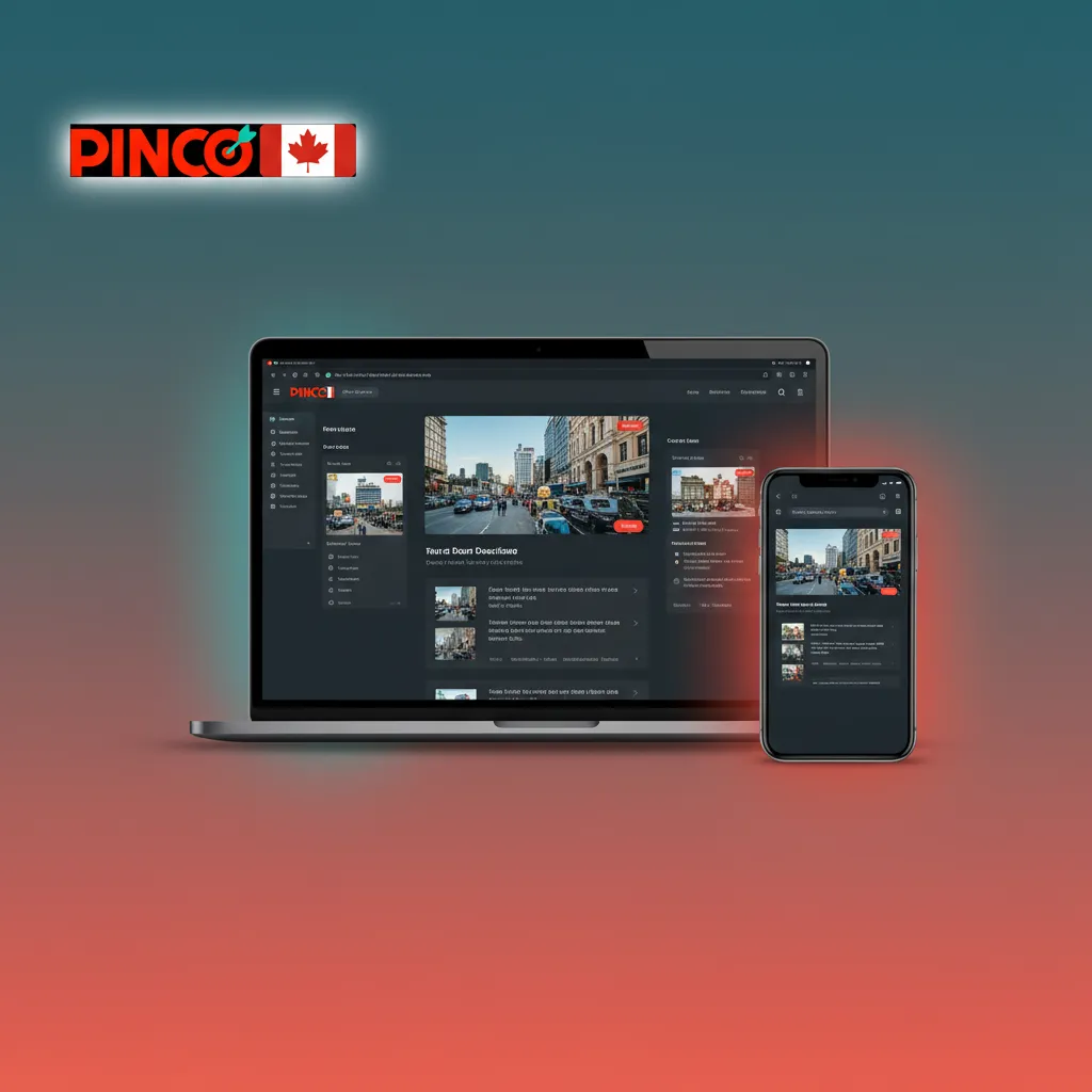 Pinco website interface with top bar: Sports, Live, Casino, Live Casino, eSports, Promotions, Help, plus Log In and Sign Up.