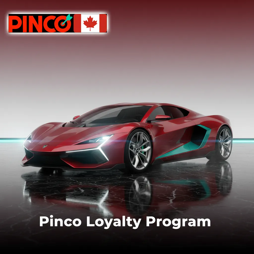 Pinco Loyalty chart: Bronze–Diamond tiers; 1pt per wager: slots C$10, tables/live C$25, sports singles C$50, parlays C$25.