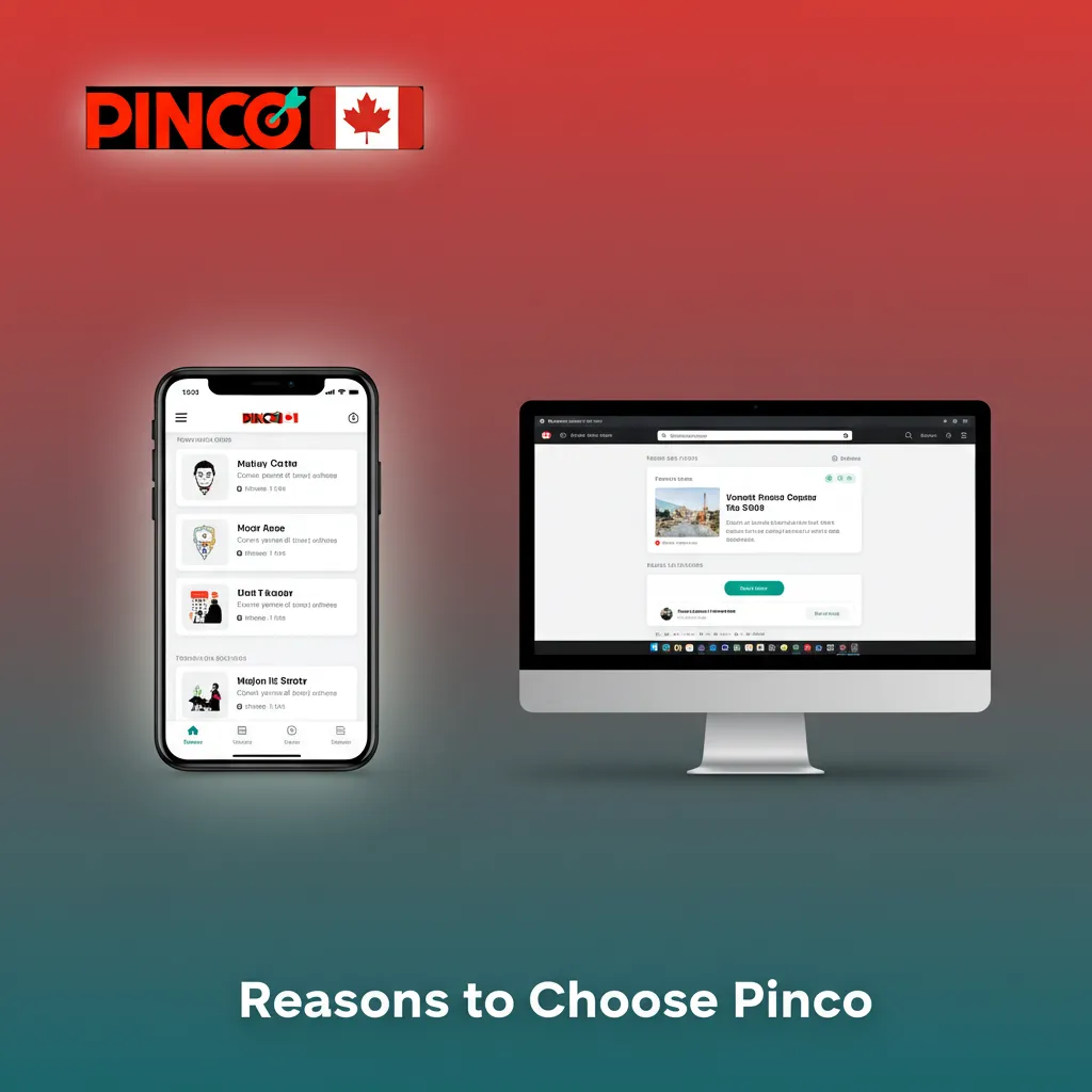 Reasons to choose Pinco: Canada-ready betting—sharp odds, fast Interac CAD payments, casino, live betting, 24/7 support.