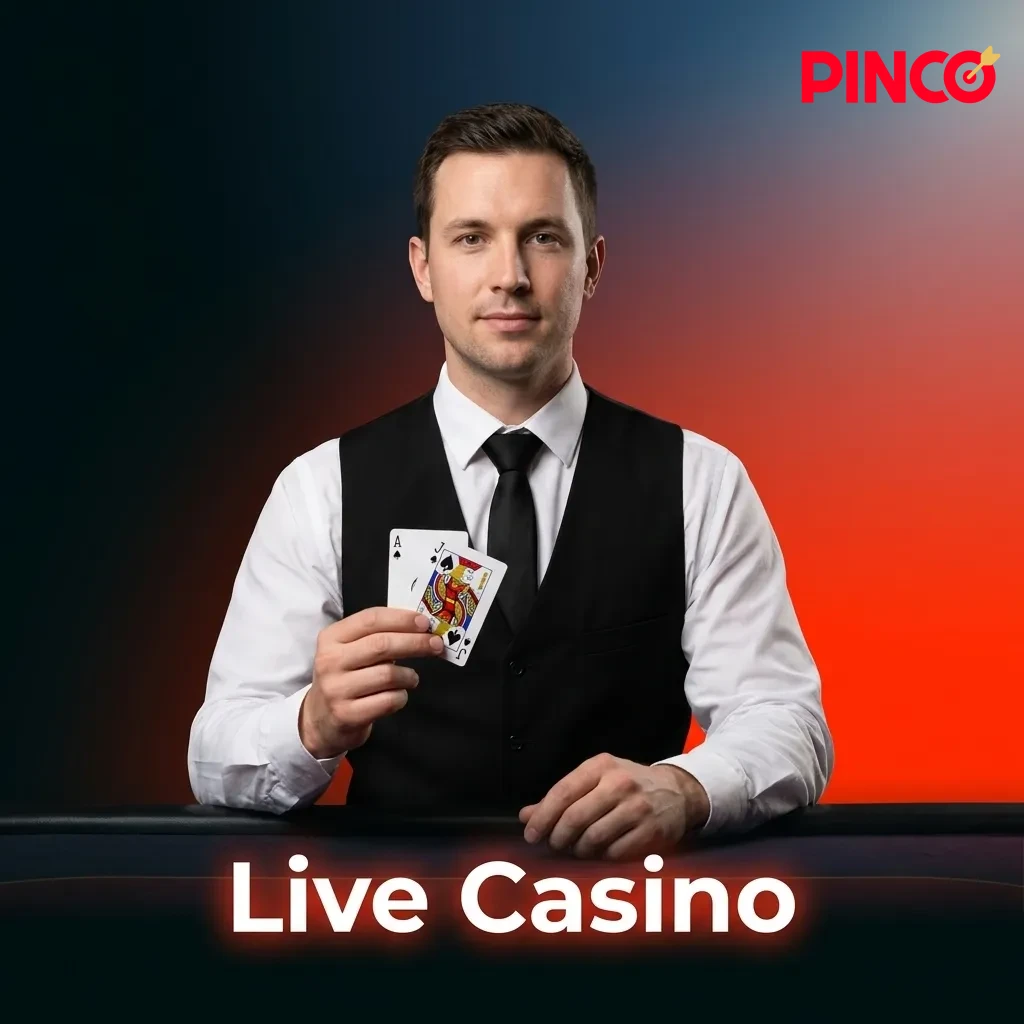 Join live dealer games at Pinco casino.